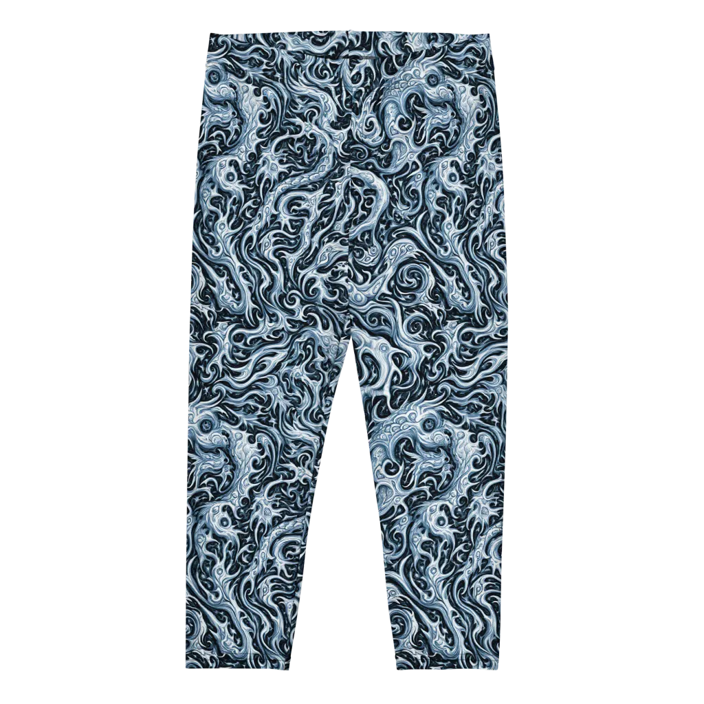 Midnight Arabesque on Capri Leggings — Front