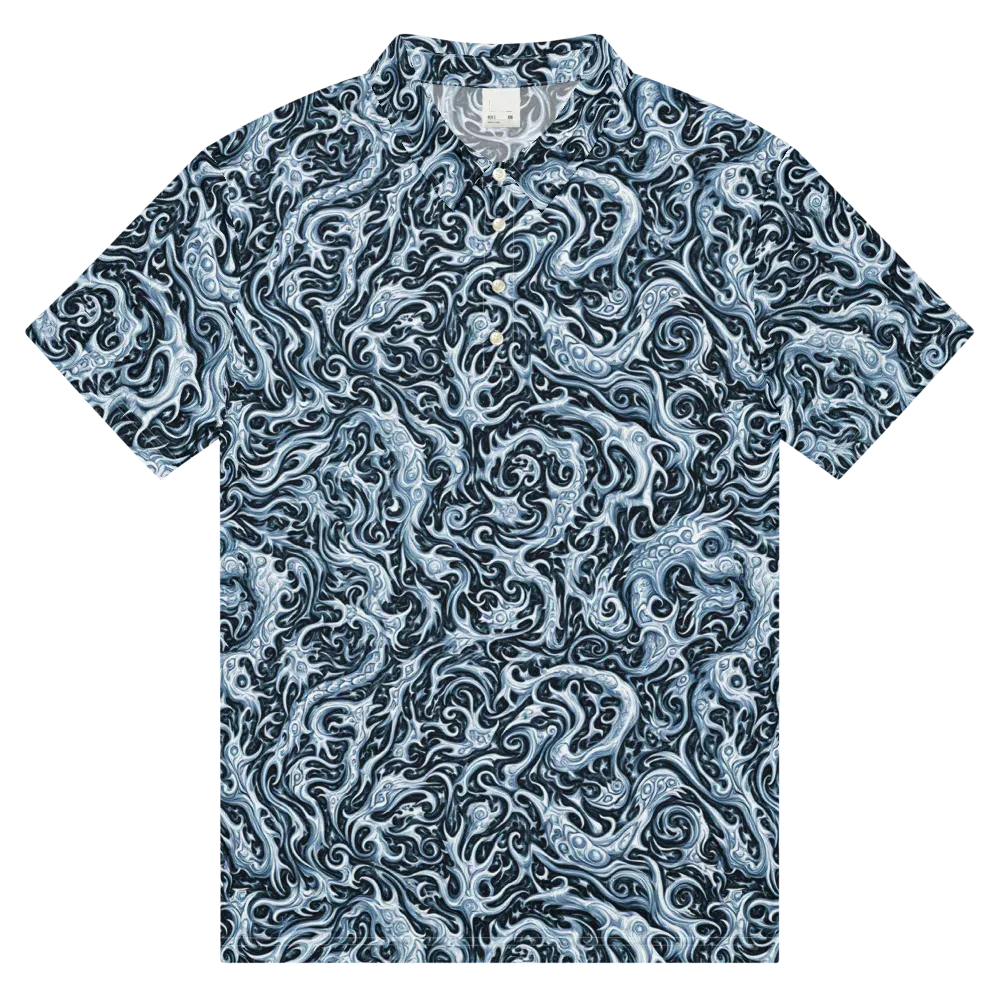 Midnight Arabesque on Men's Slim Fit Polo Shirt — Front