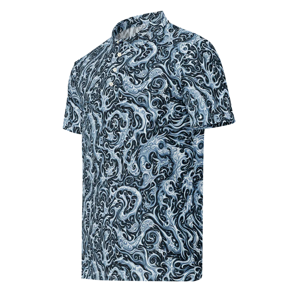 Midnight Arabesque on Men's Slim Fit Polo Shirt — Left Front