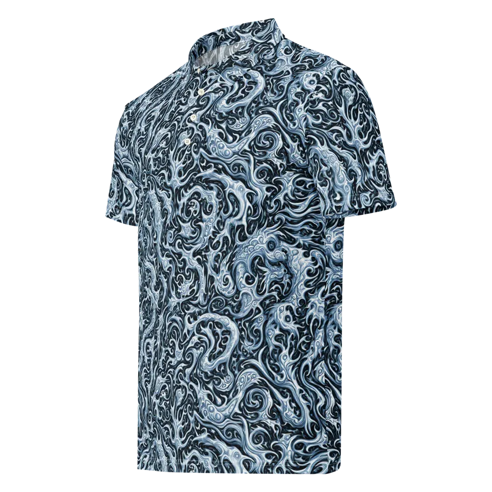 Midnight Arabesque on Men's Slim Fit Polo Shirt — Left Front