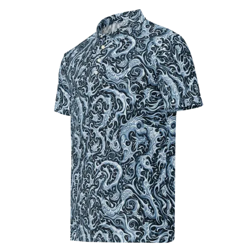 Midnight Arabesque on a Men's Slim Fit Polo Shirt