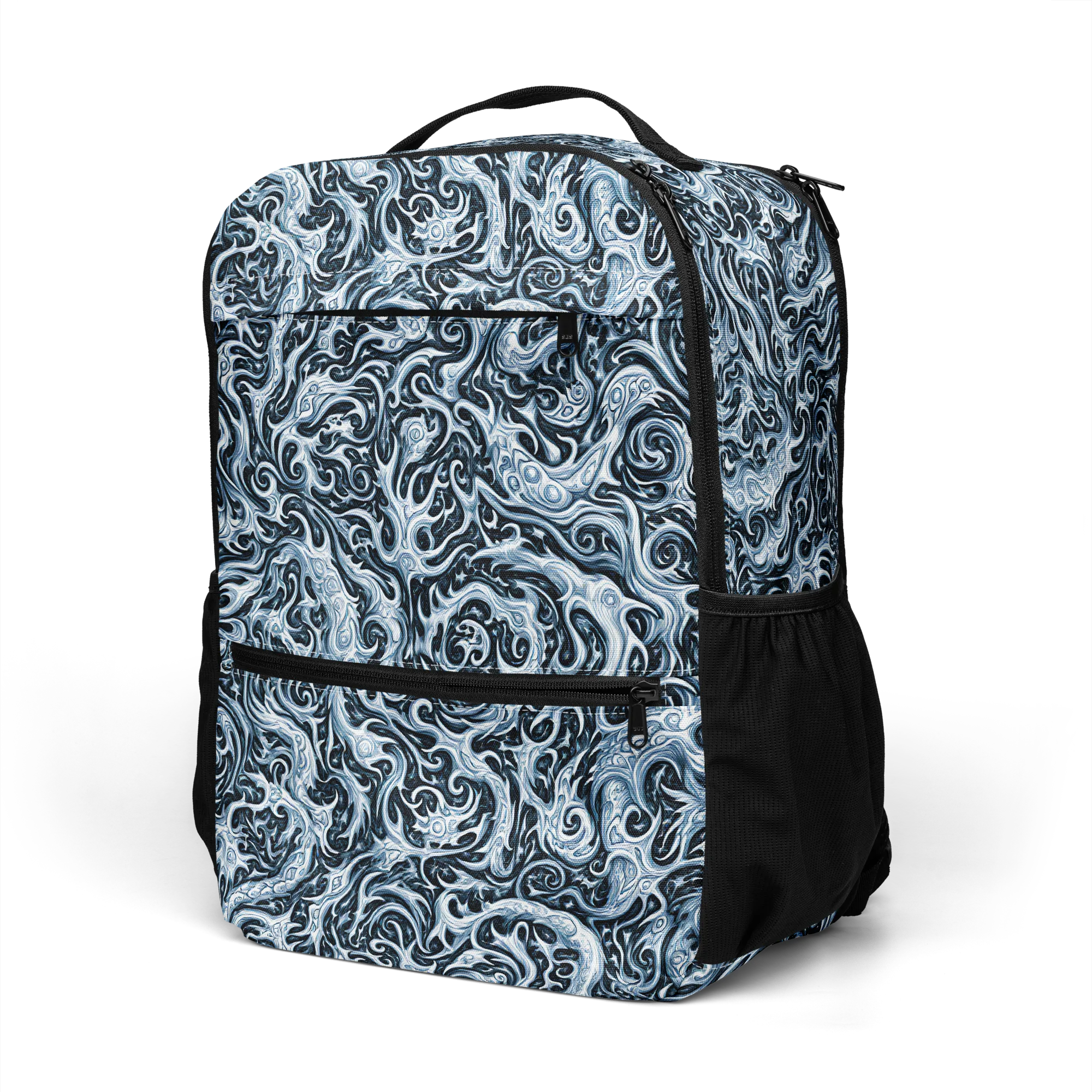 Midnight Arabesque on Utility Backpack — Left Front