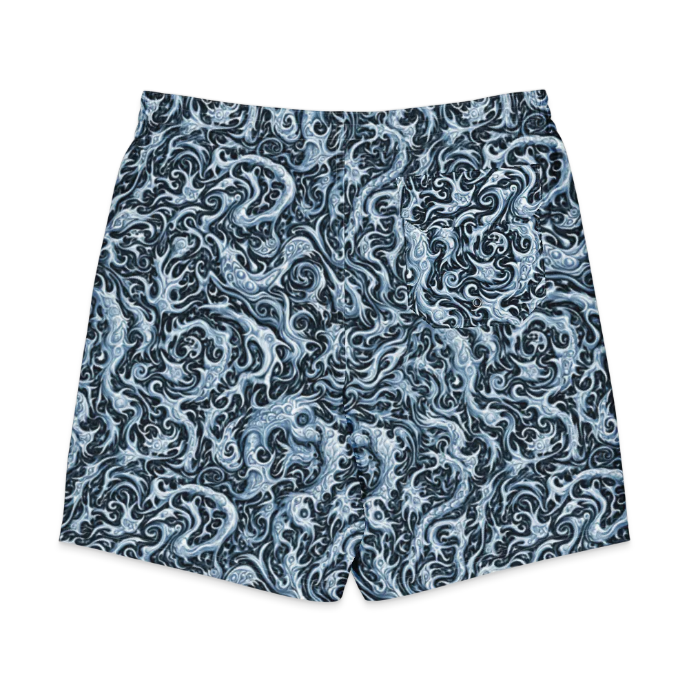 Midnight Arabesque on Men's Board Shorts — Back