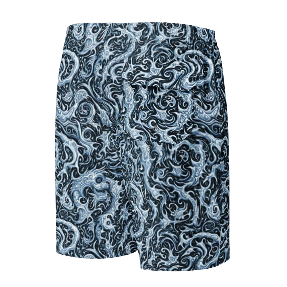 Midnight Arabesque on Men's Board Shorts — Back