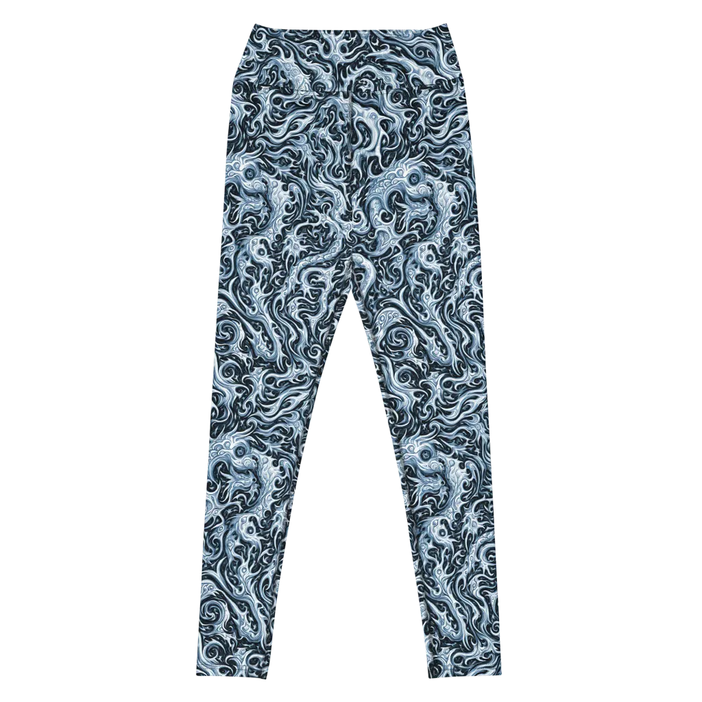Midnight Arabesque on Yoga Leggings — Front