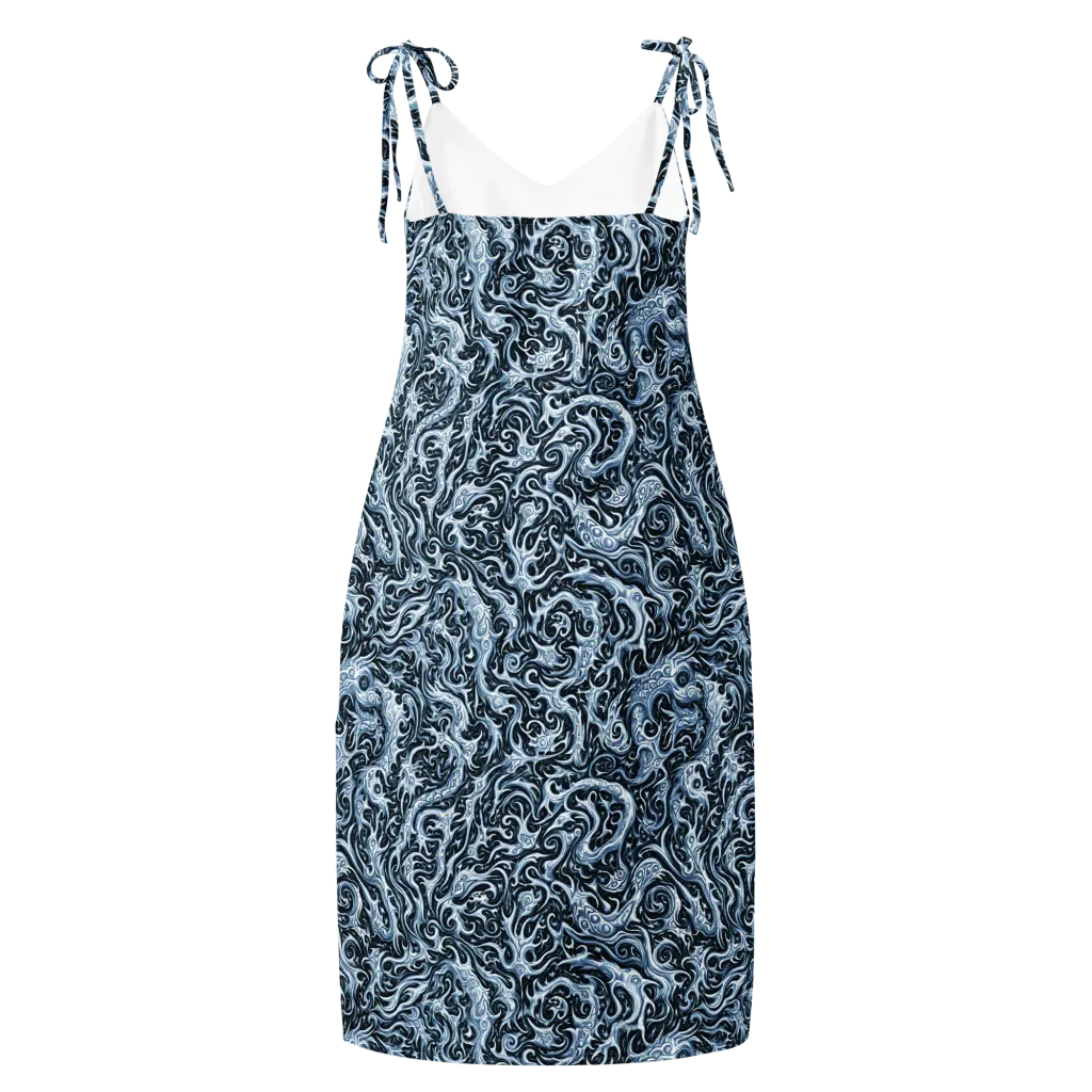 Midnight Arabesque on Slip Dress — Back