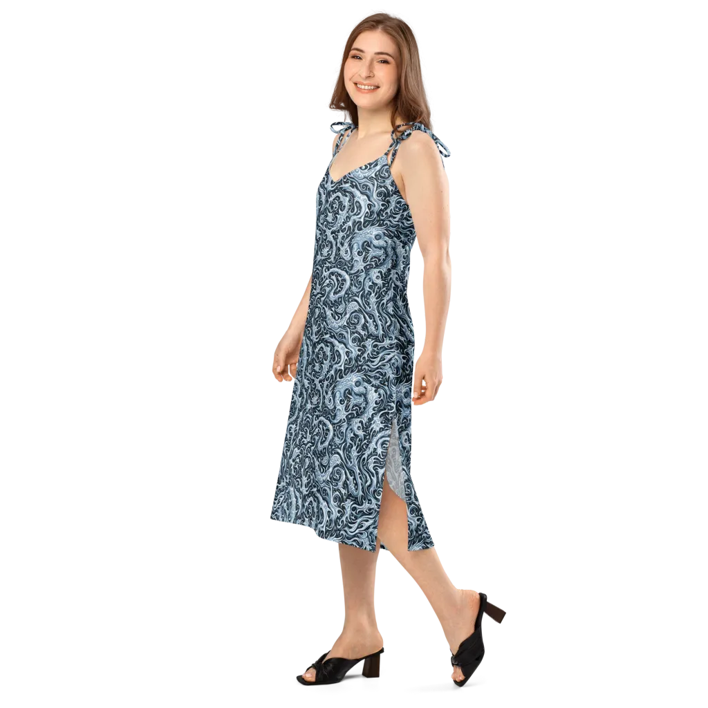 Midnight Arabesque on Slip Dress — Left Front