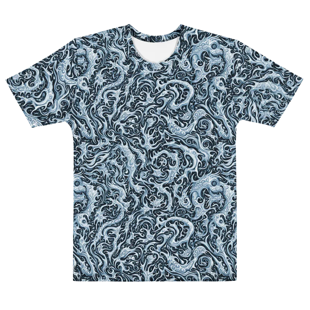 Midnight Arabesque on Men's Cotton Crew Neck T-Shirt — Front