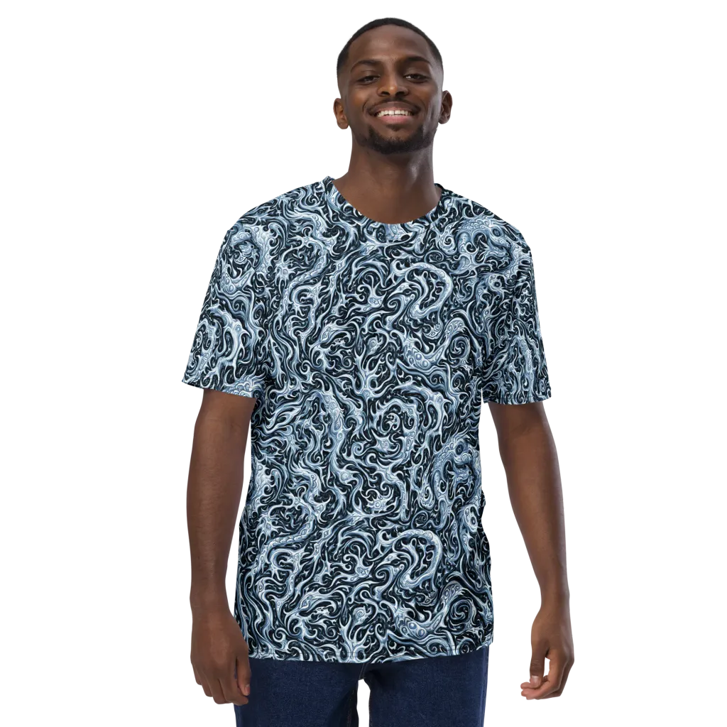 Midnight Arabesque on Men's Crew Neck T-Shirt — Front