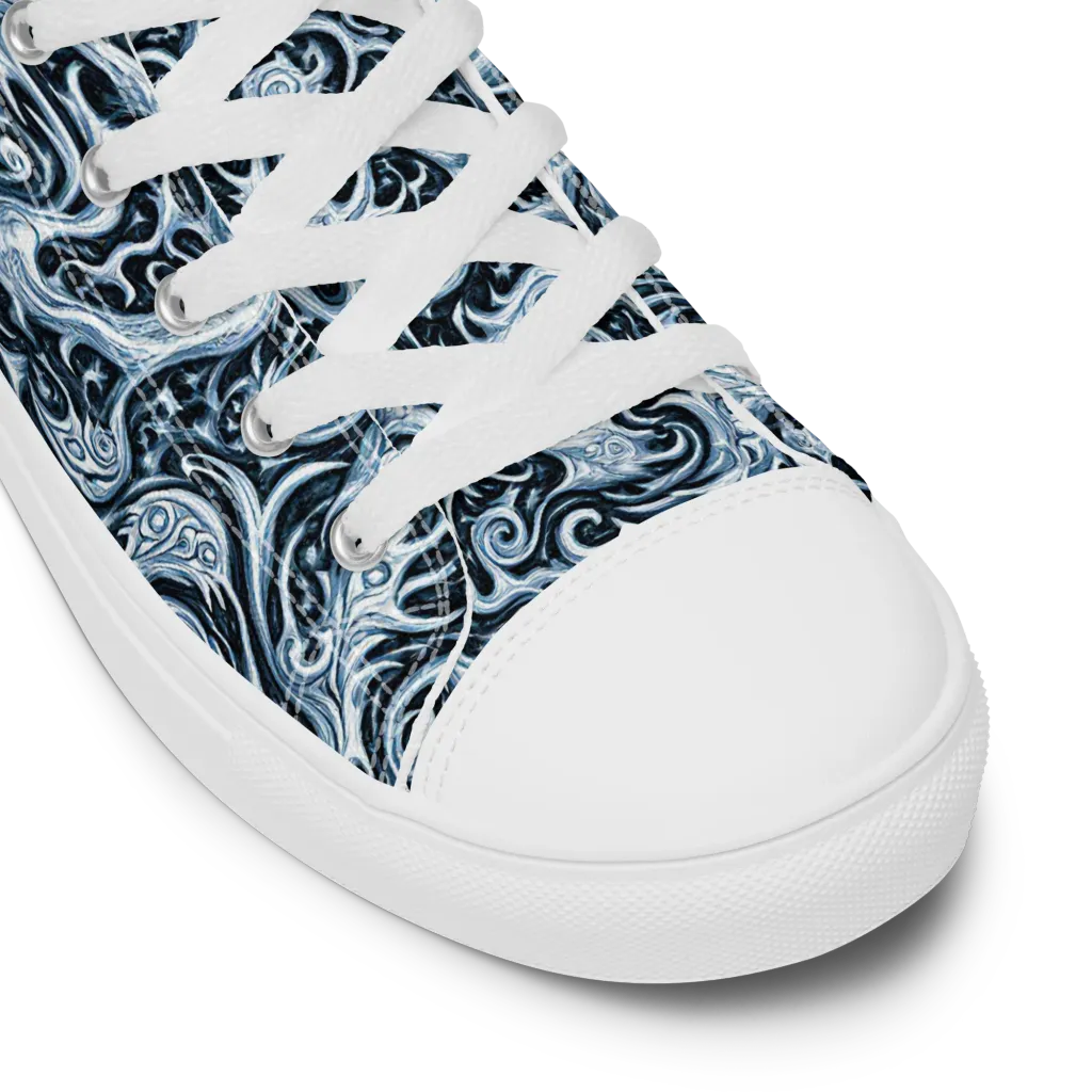 Midnight Arabesque on Men's High Top Canvas Shoes — Product details