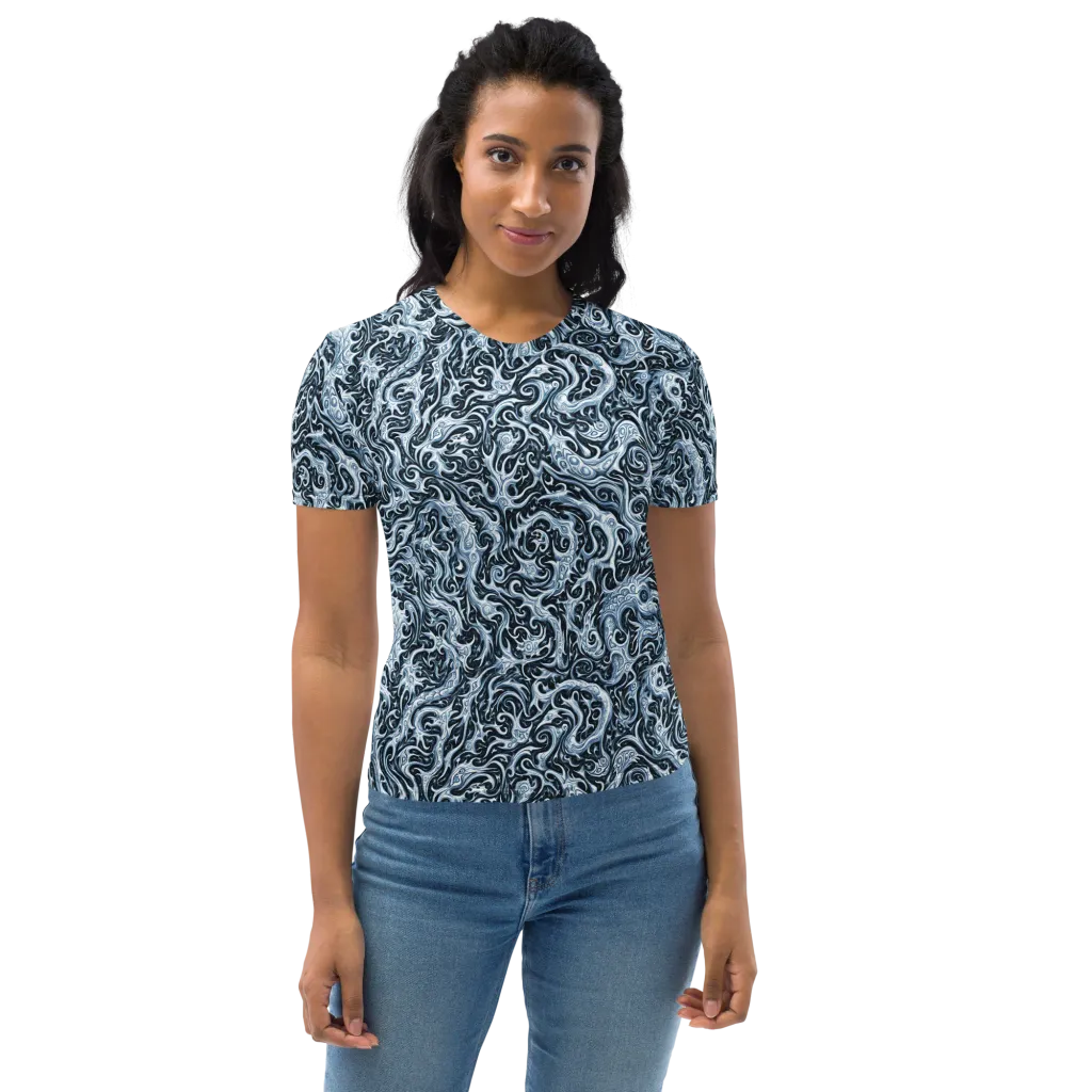 Midnight Arabesque on Women's Crew Neck T-Shirt — Front