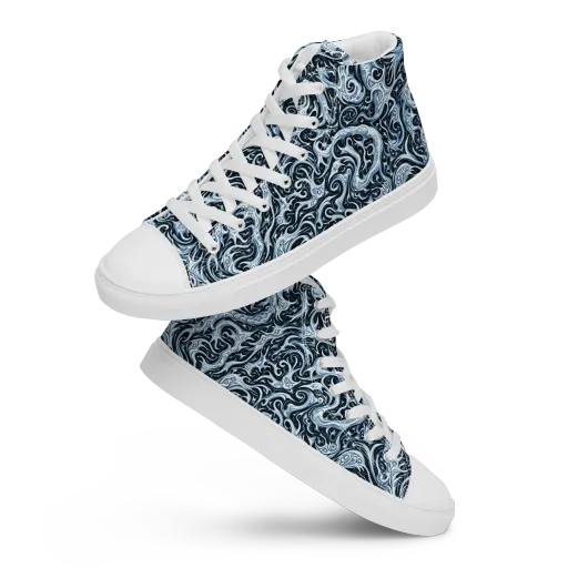 Midnight Arabesque on a Women's High Top Canvas Shoes