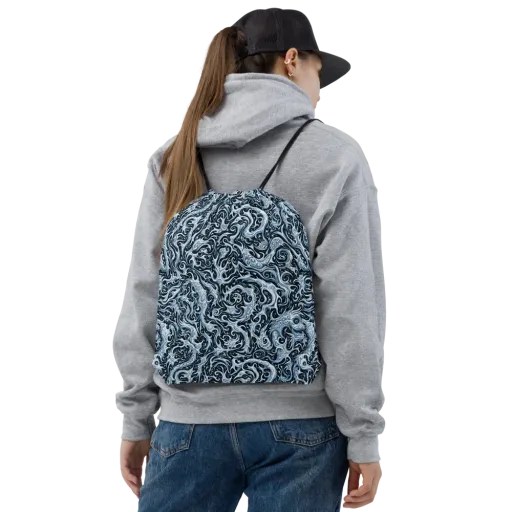 Midnight Arabesque on a Drawstring Bag