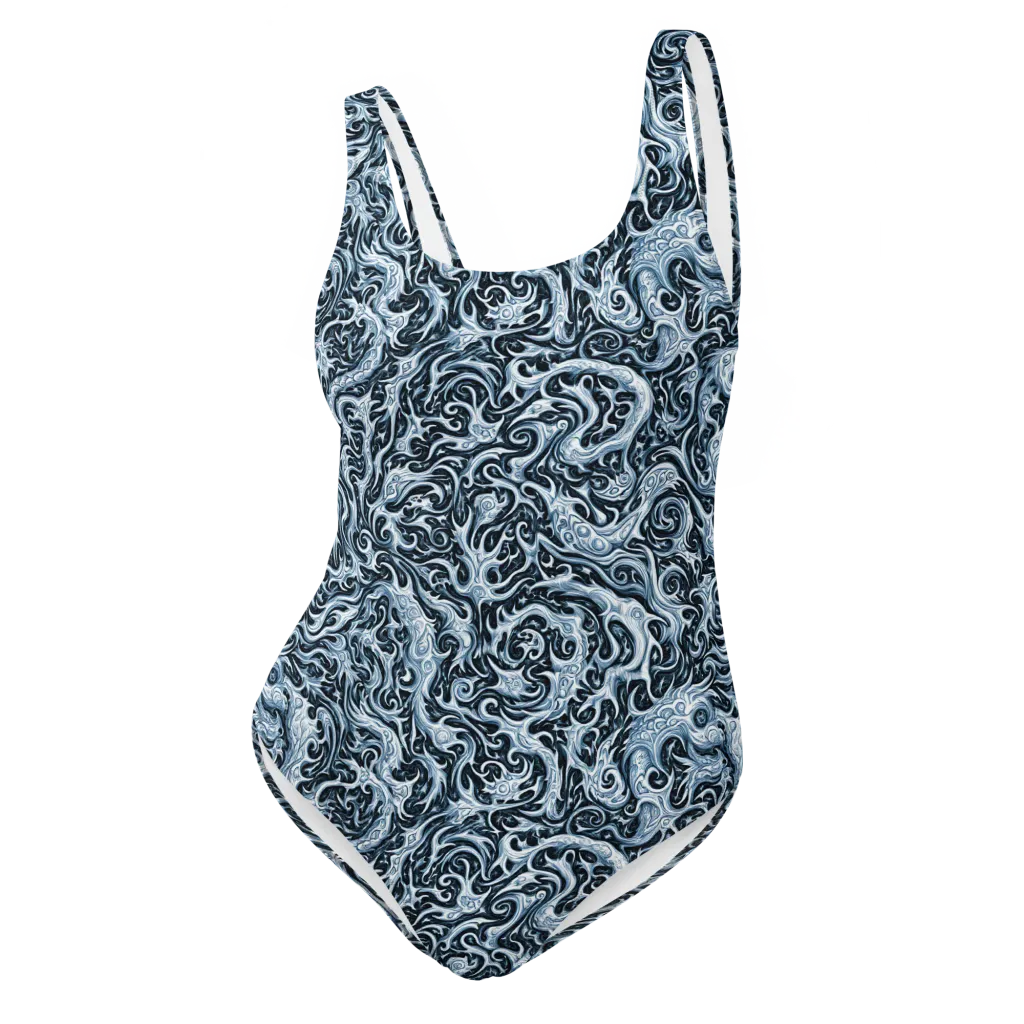 Midnight Arabesque on One-Piece Swimsuit — Front