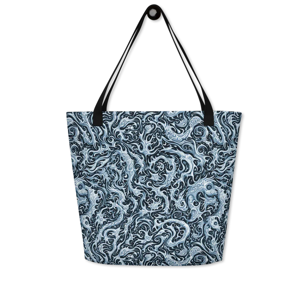 Midnight Arabesque on Large Tote Bag W/ Pocket — Front