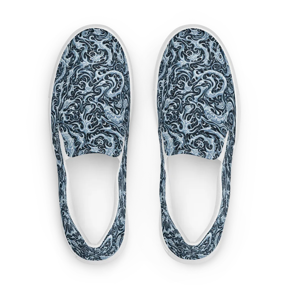 Midnight Arabesque on Women's Slip-On Canvas Shoes — Front
