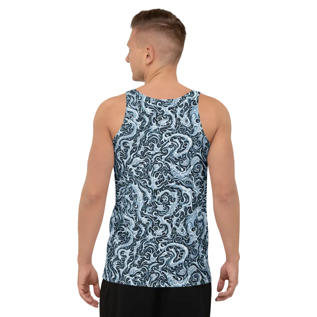 Midnight Arabesque on Men's Tank Top — Back