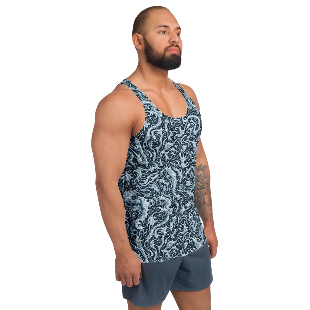 Midnight Arabesque on Men's Tank Top — Right Front