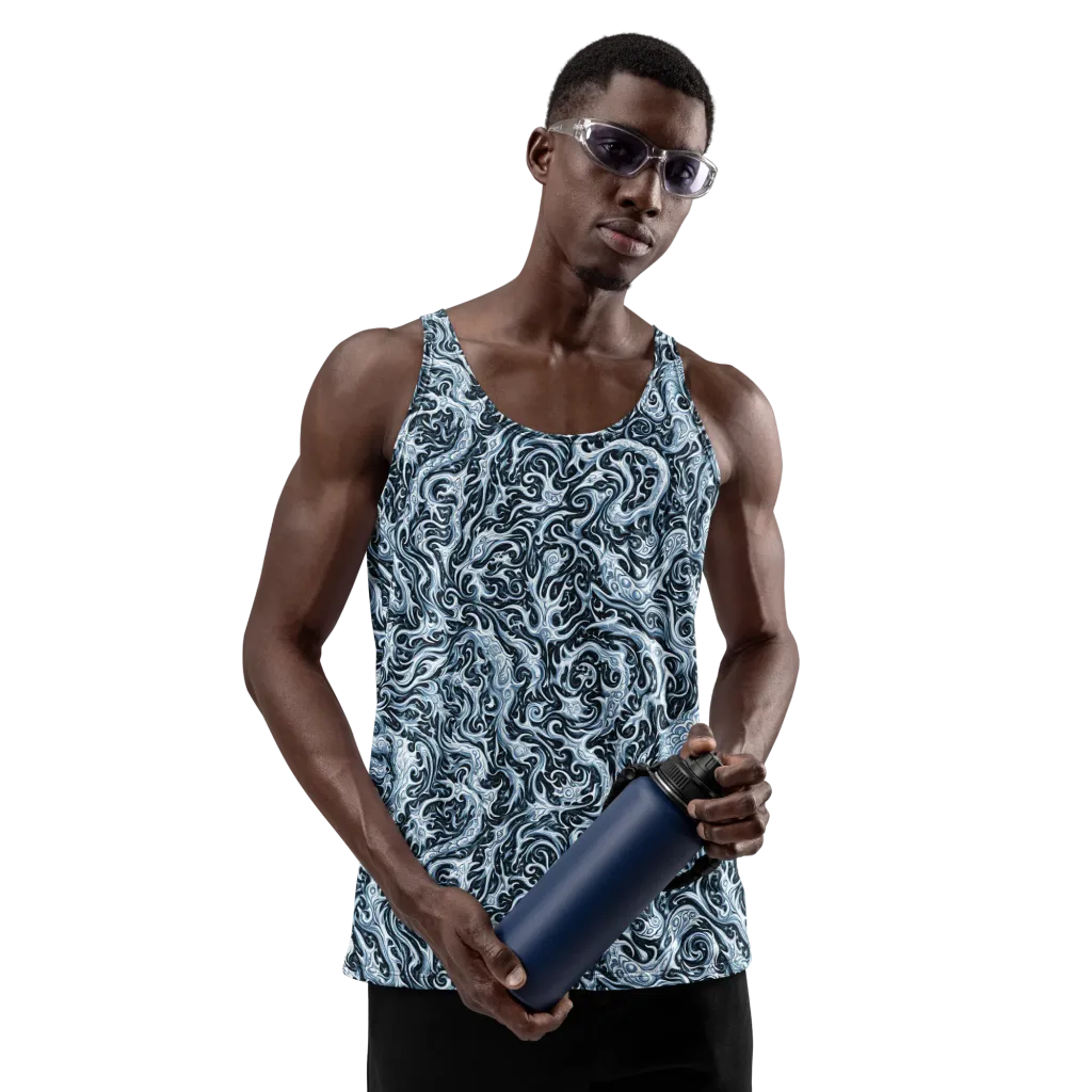 Midnight Arabesque on Men's Tank Top — Front