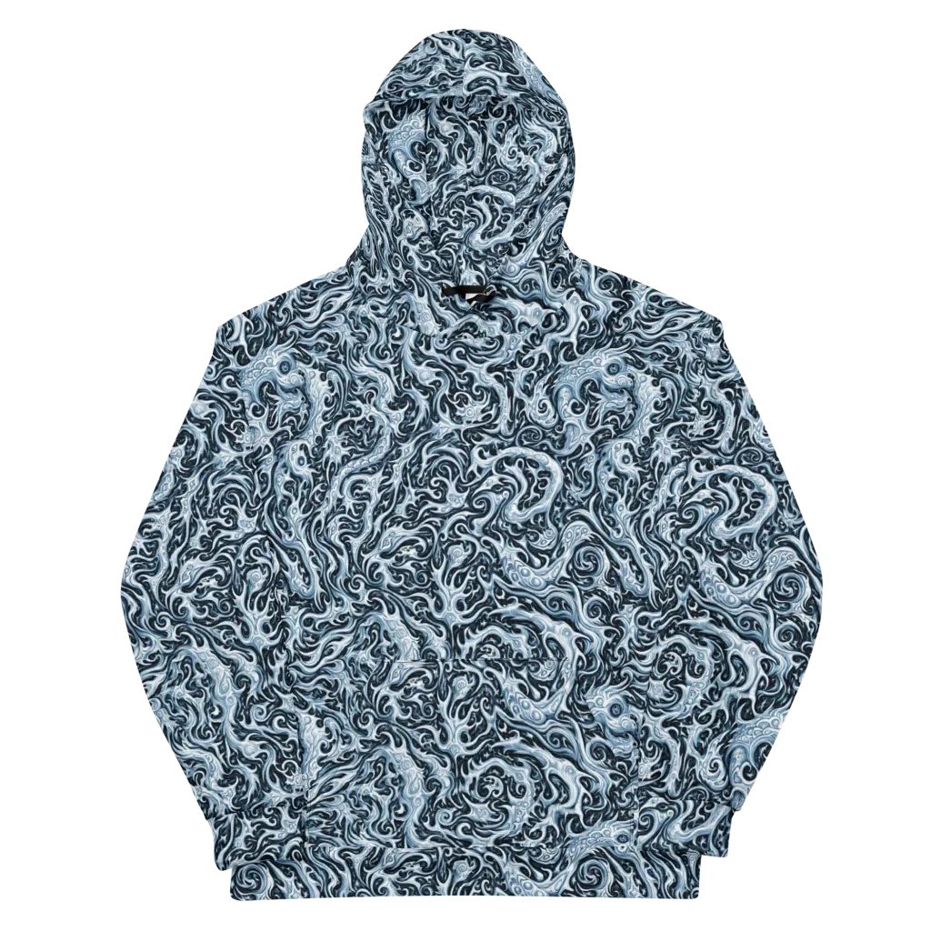 Midnight Arabesque on Cotton Hoodie — Front
