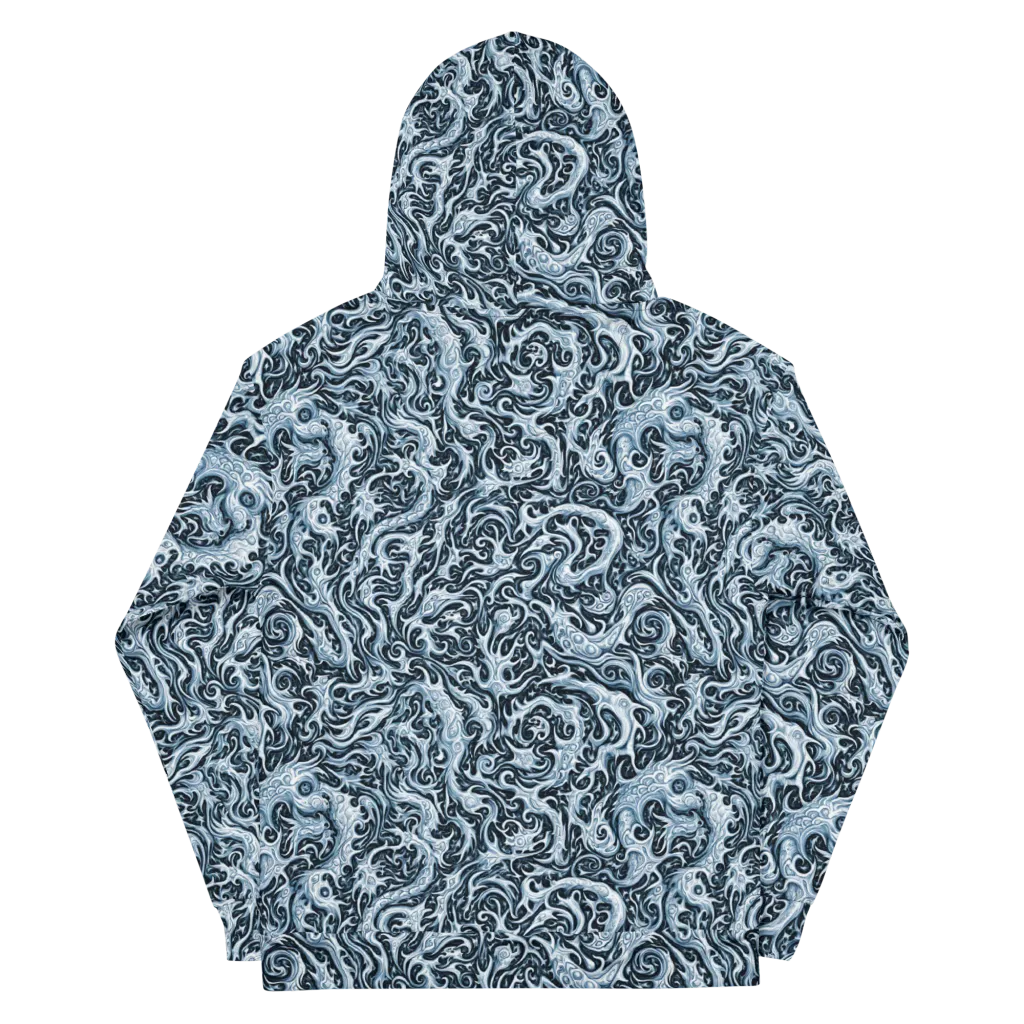 Midnight Arabesque on Cotton Hoodie — Back