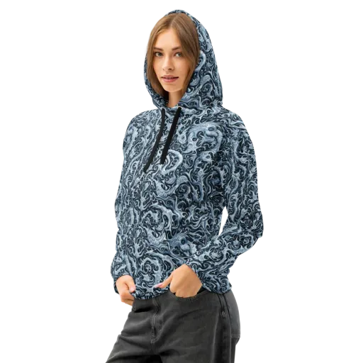 Midnight Arabesque on a Cotton Hoodie