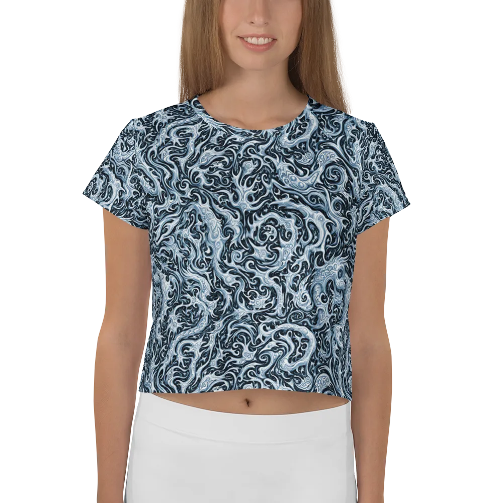 Midnight Arabesque on Crop Tee — Front