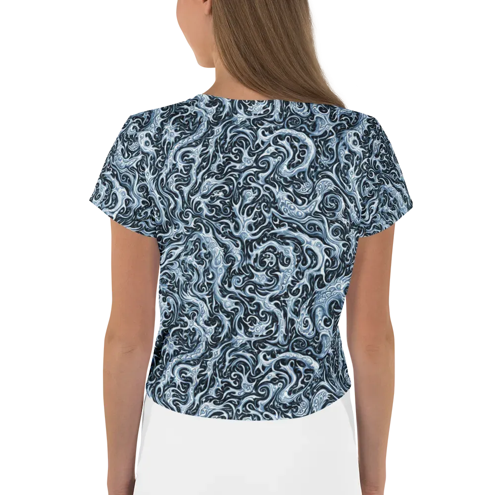 Midnight Arabesque on Crop Tee — Back