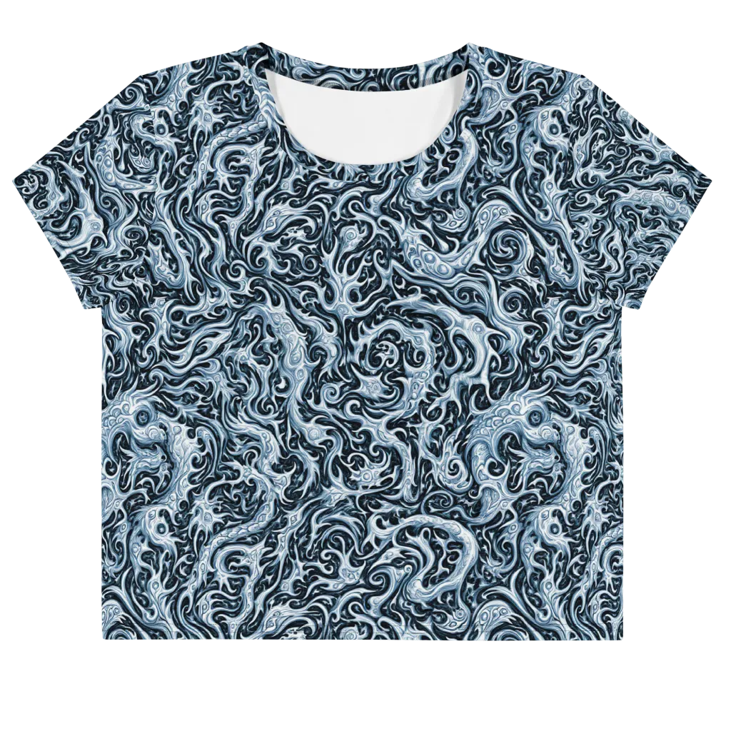 Midnight Arabesque on Crop Tee — Front