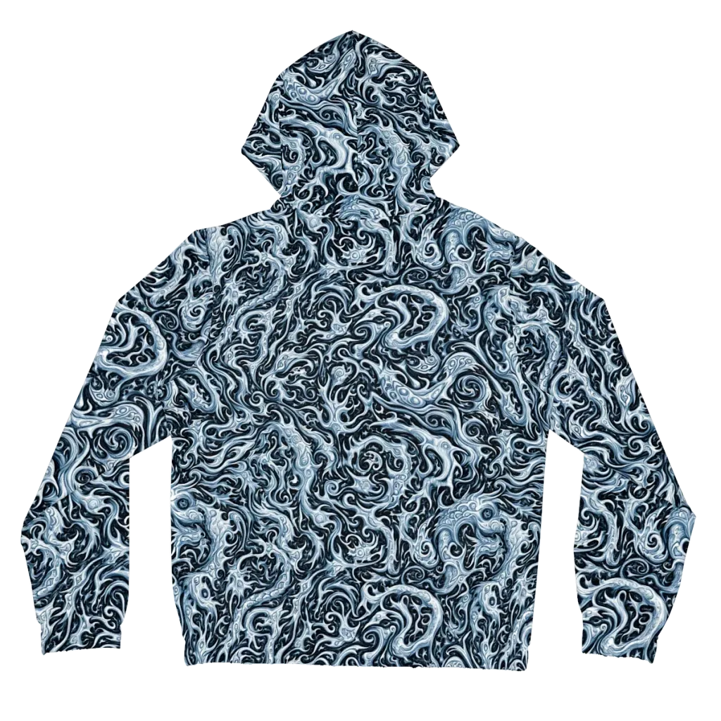 Midnight Arabesque on Women's Full-Zip Hoodie — Back