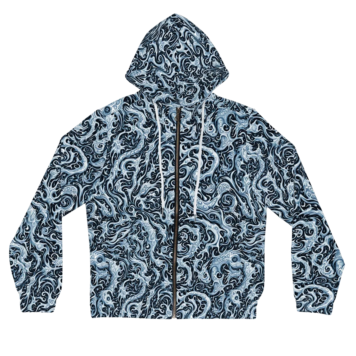 Midnight Arabesque on Women's Full-Zip Hoodie — Front