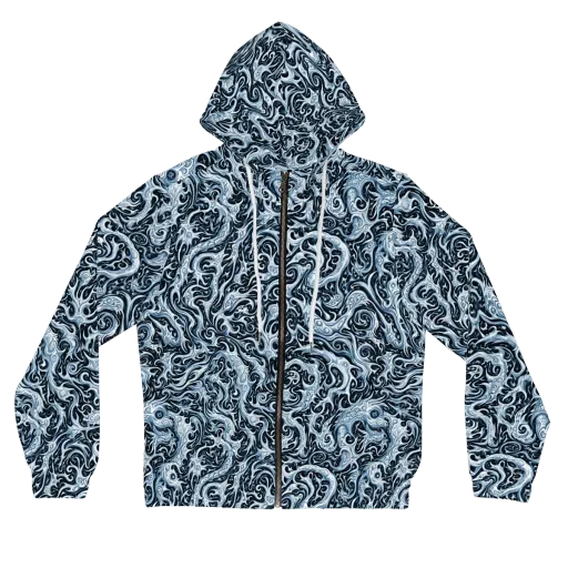 Midnight Arabesque on a Women's Full-Zip Hoodie