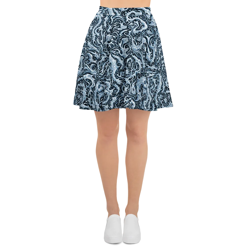 Midnight Arabesque on Skater Skirt — Front