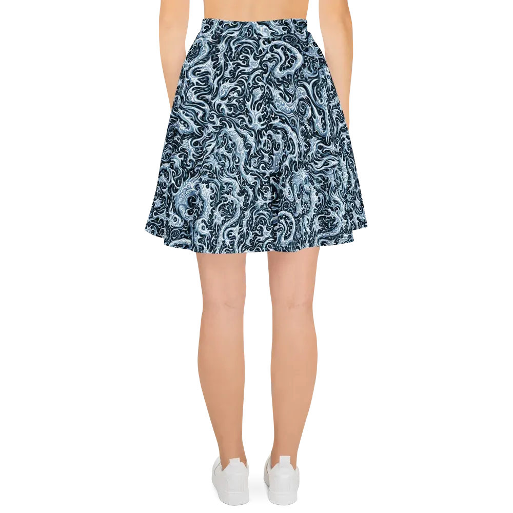 Midnight Arabesque on Skater Skirt — Back