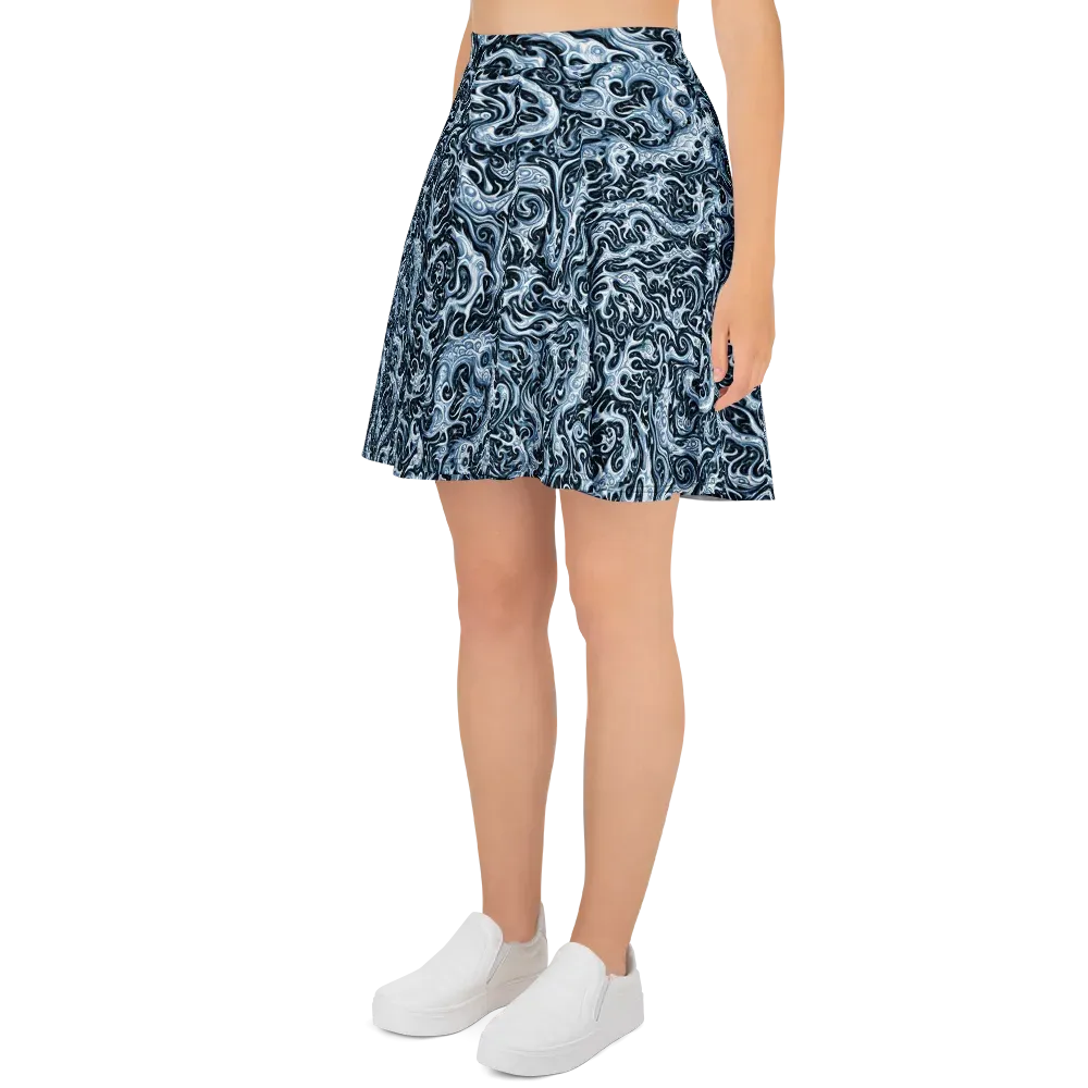 Midnight Arabesque on Skater Skirt — Left