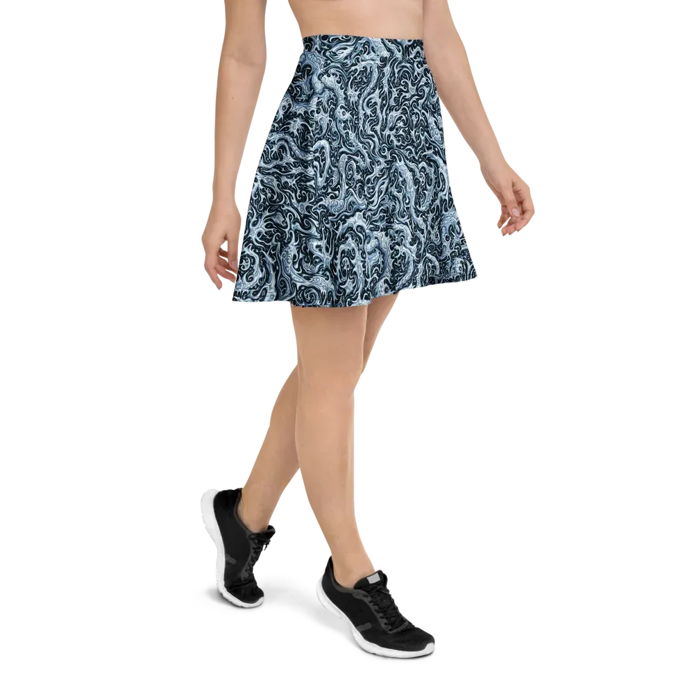 Midnight Arabesque on Skater Skirt — Right