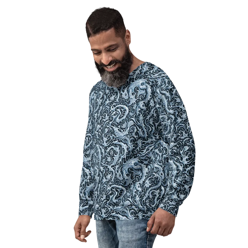 Midnight Arabesque on Sweatshirt — Left Front
