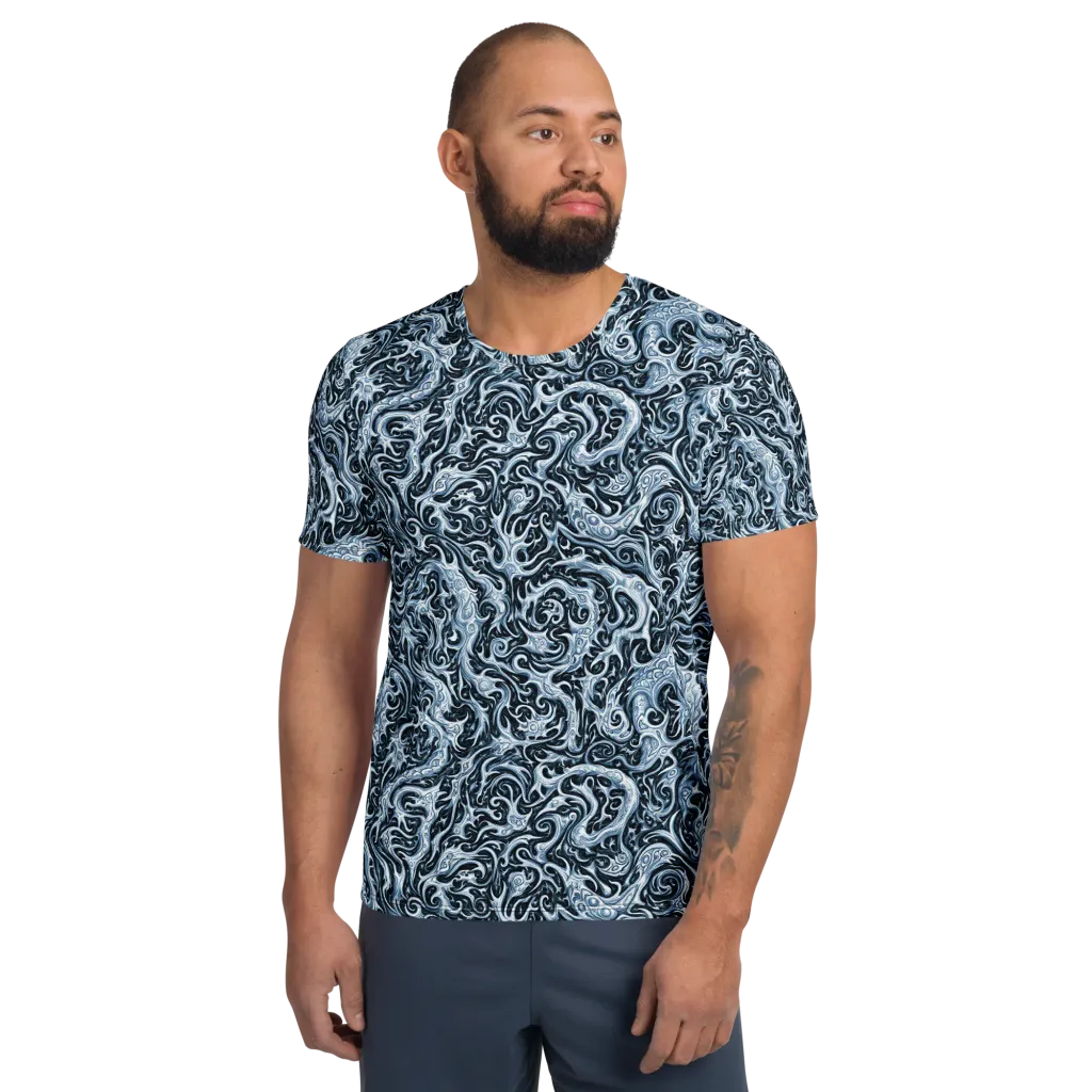 Midnight Arabesque on Men's Athletic T-Shirt — Front