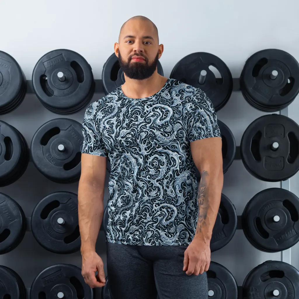 Midnight Arabesque on Men's Athletic T-Shirt — Front