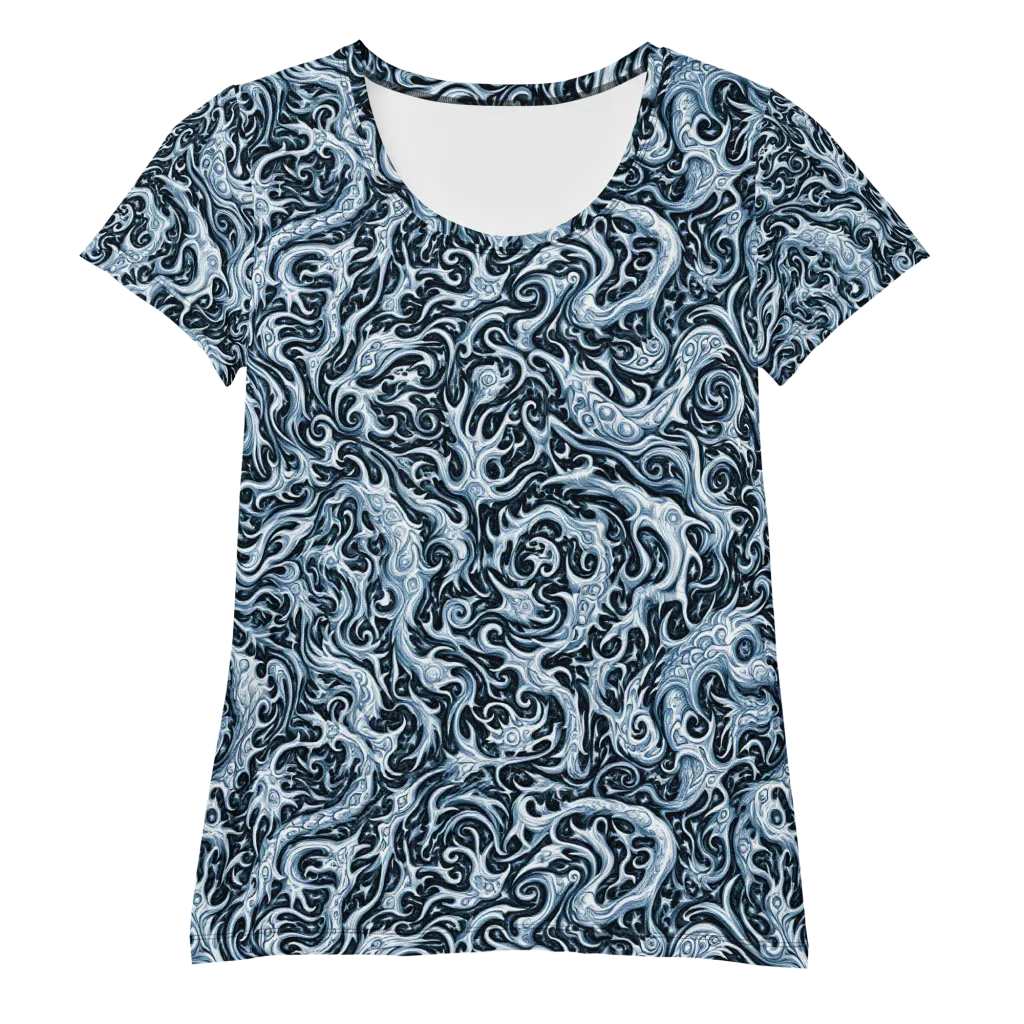 Midnight Arabesque on Women's Athletic T-Shirt — Front