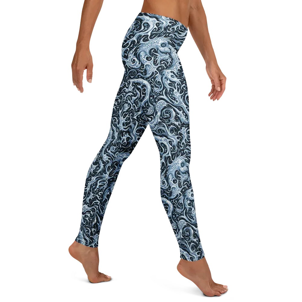 Midnight Arabesque on Leggings — Right
