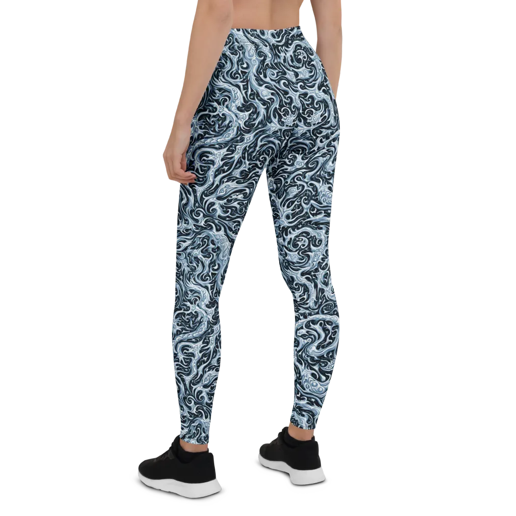 Midnight Arabesque on Leggings — Back