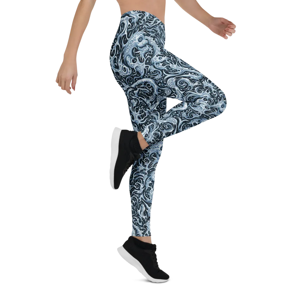 Midnight Arabesque on Leggings — Right