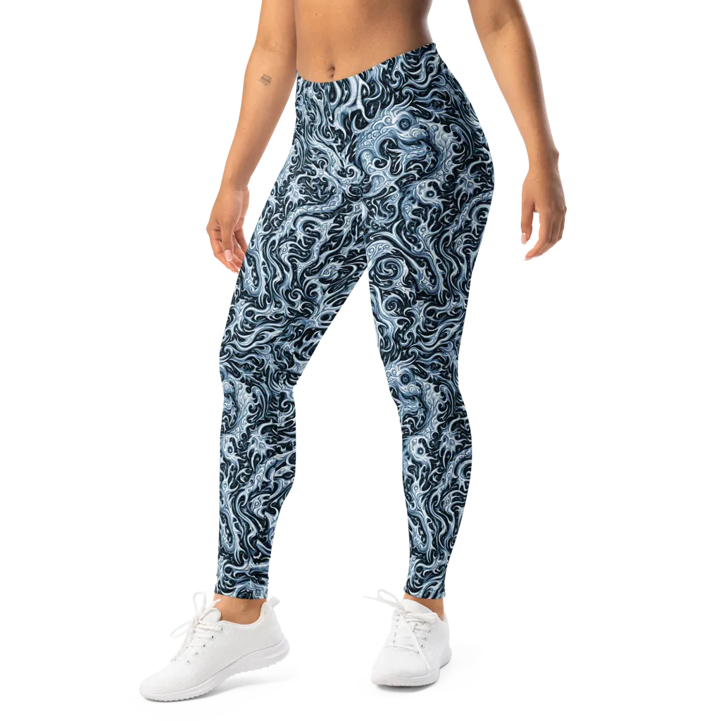 Midnight Arabesque on Leggings — Left Front