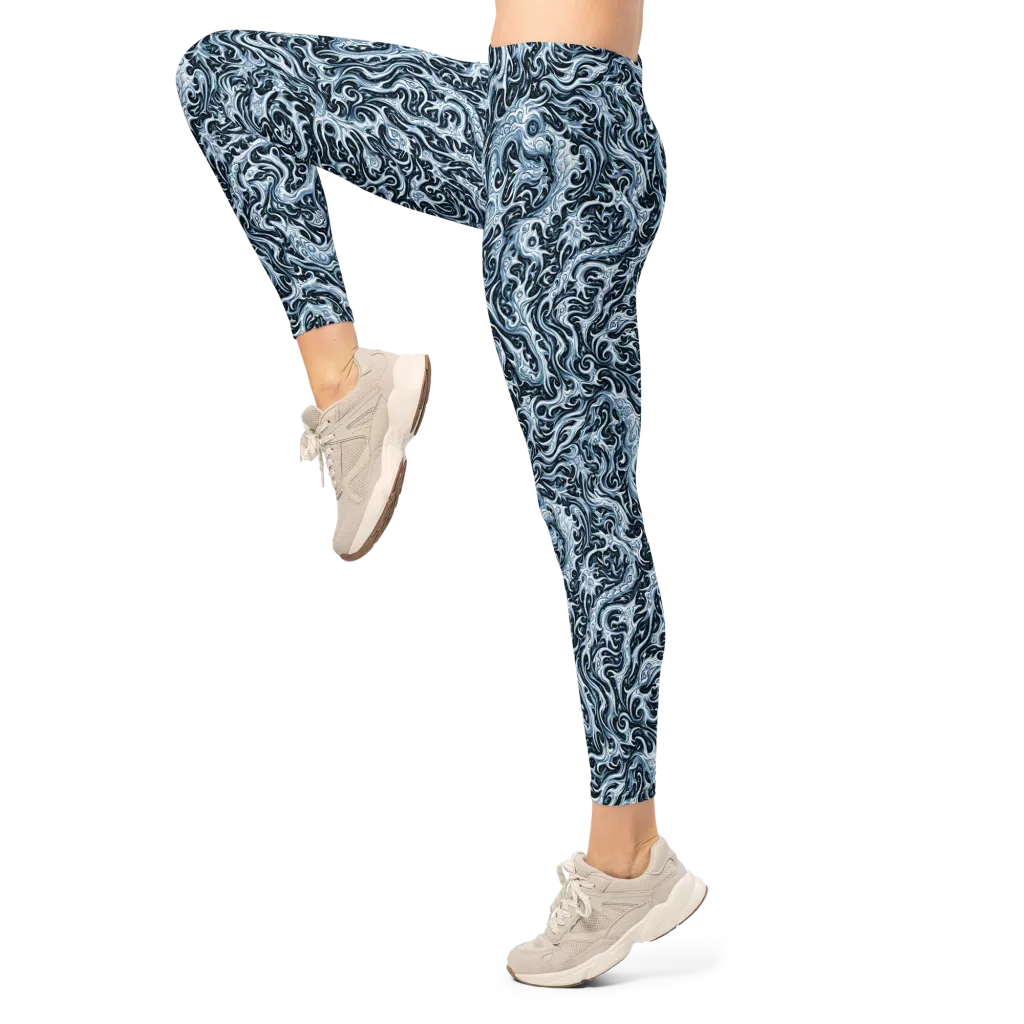 Midnight Arabesque on Leggings — Left