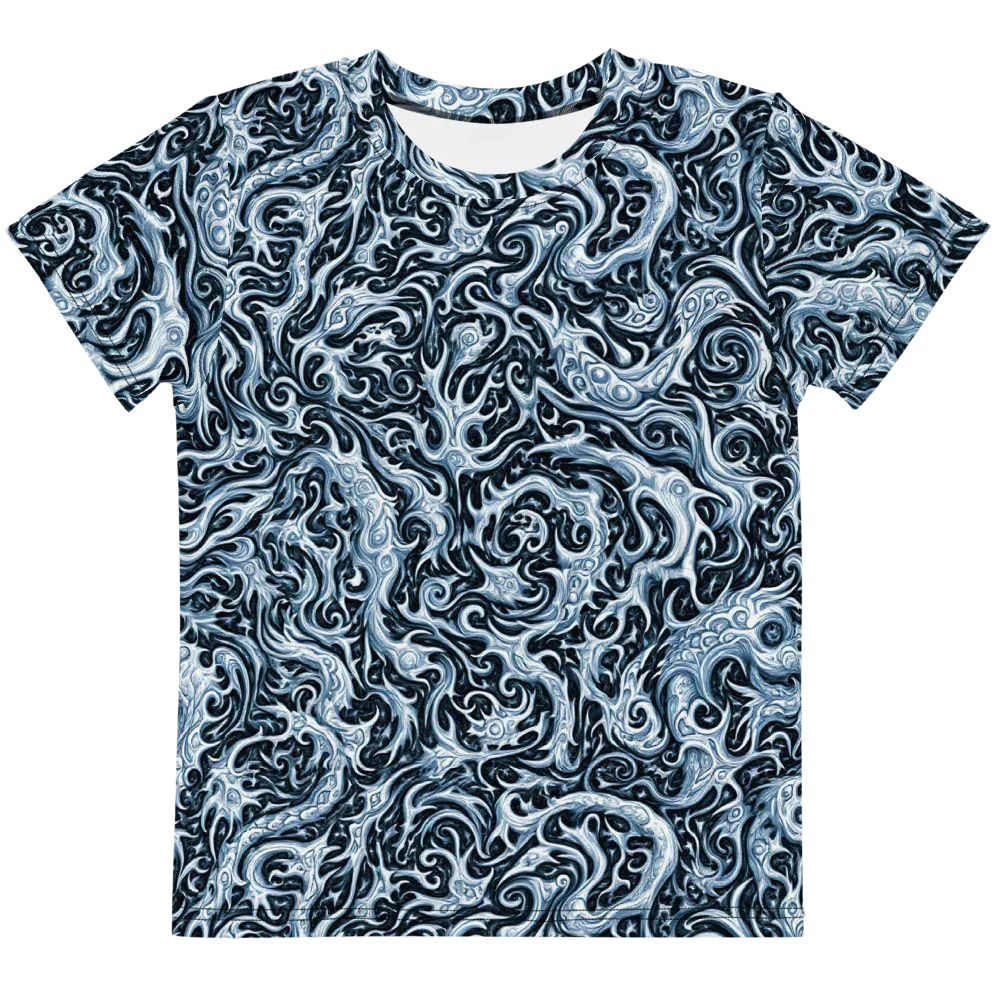 Midnight Arabesque on Kids Crew Neck T-Shirt — Front