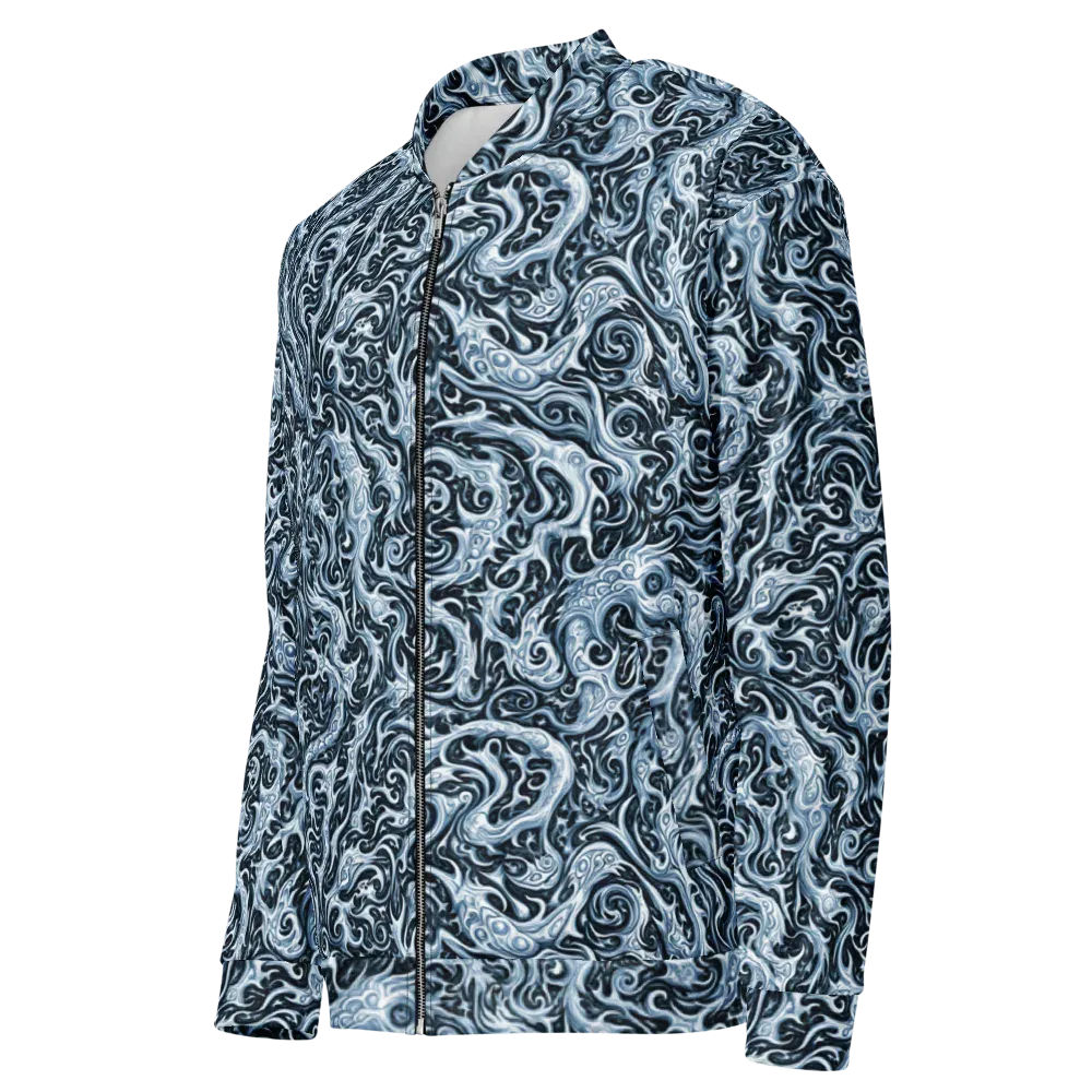 Midnight Arabesque on Bomber Jacket — Left Front