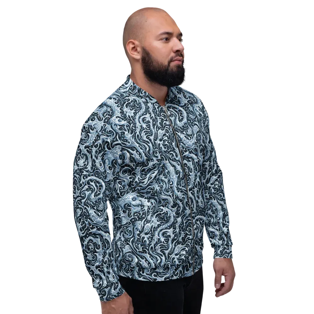 Midnight Arabesque on Bomber Jacket — Right