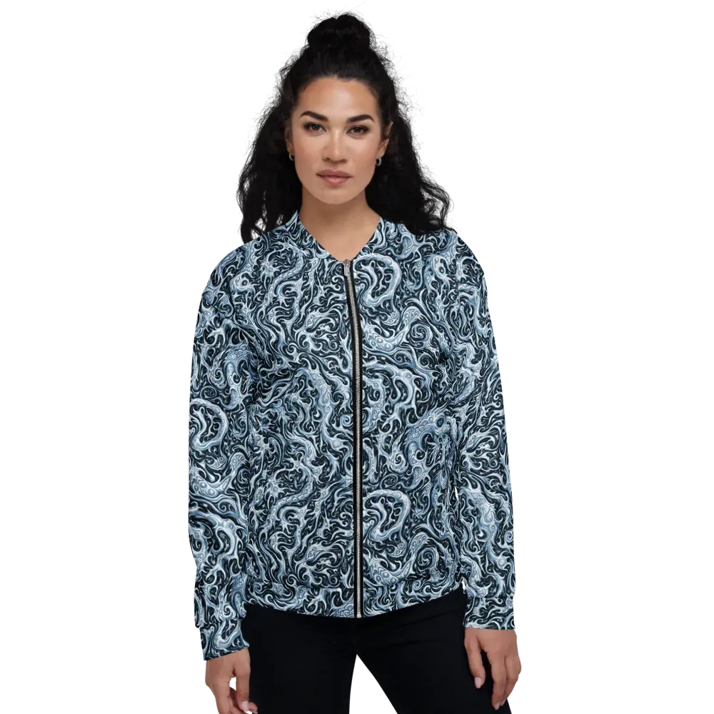 Midnight Arabesque on Bomber Jacket — Front