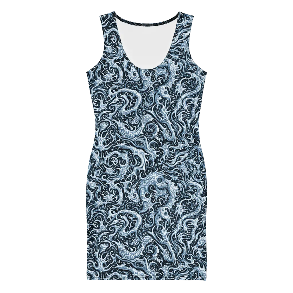 Midnight Arabesque on Bodycon Dress — Front